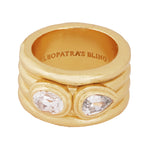 Ekur Ring with Zircon - 18K Gold Plated