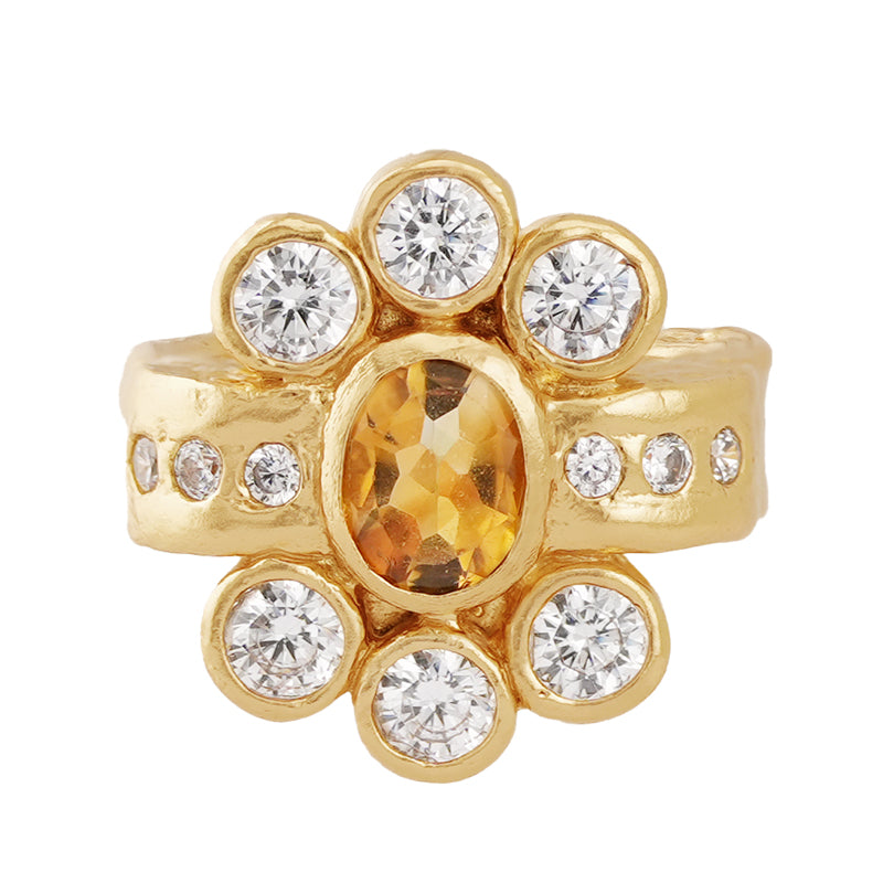 Ki Ring in Citrine - 18K Gold Plated