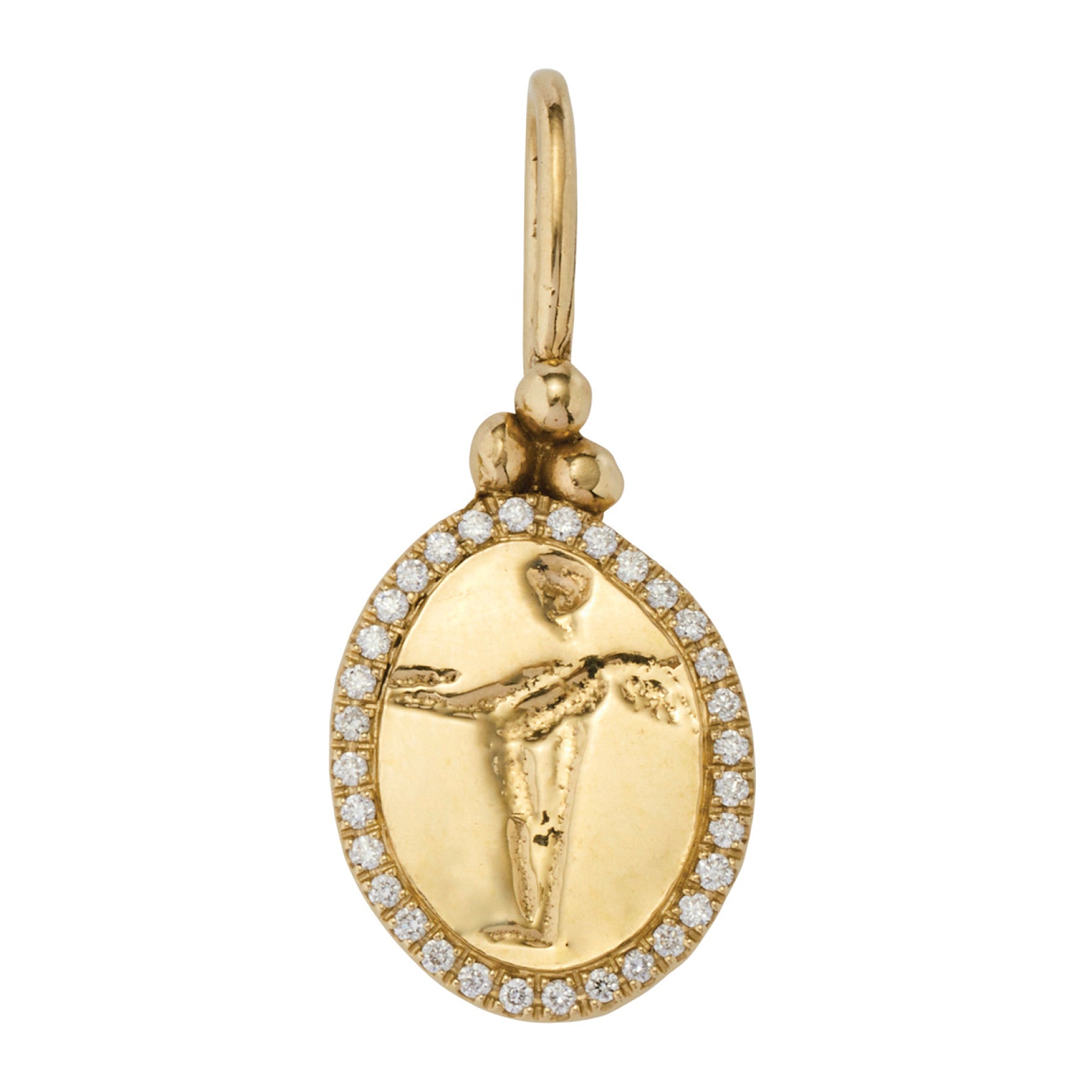 Peristera Pendant with Diamond - Solid Gold