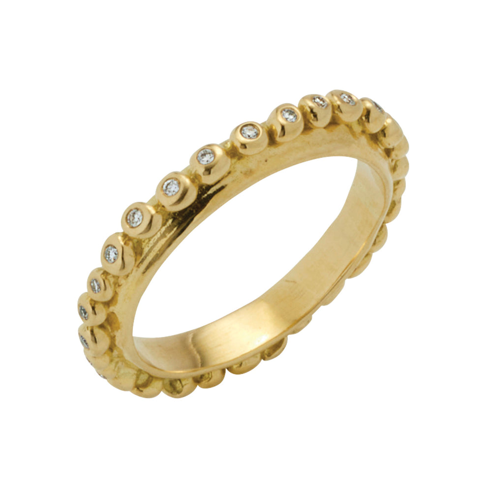 Harmonia Ring with Diamond - Solid Gold