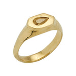 Vertumnus Ring with Yellow Diamond - Solid Gold