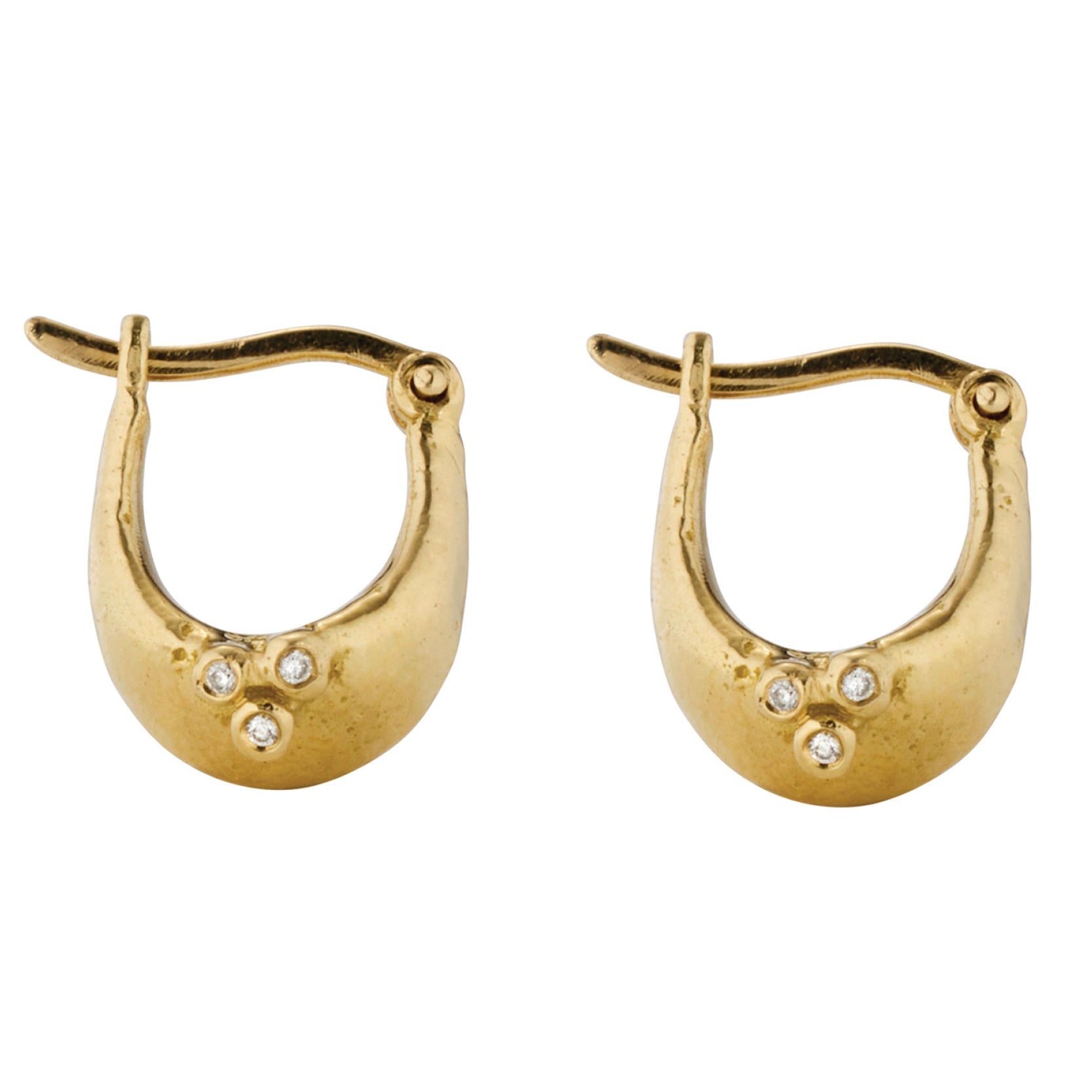 Hellespont Earrings with Diamond - Solid Gold