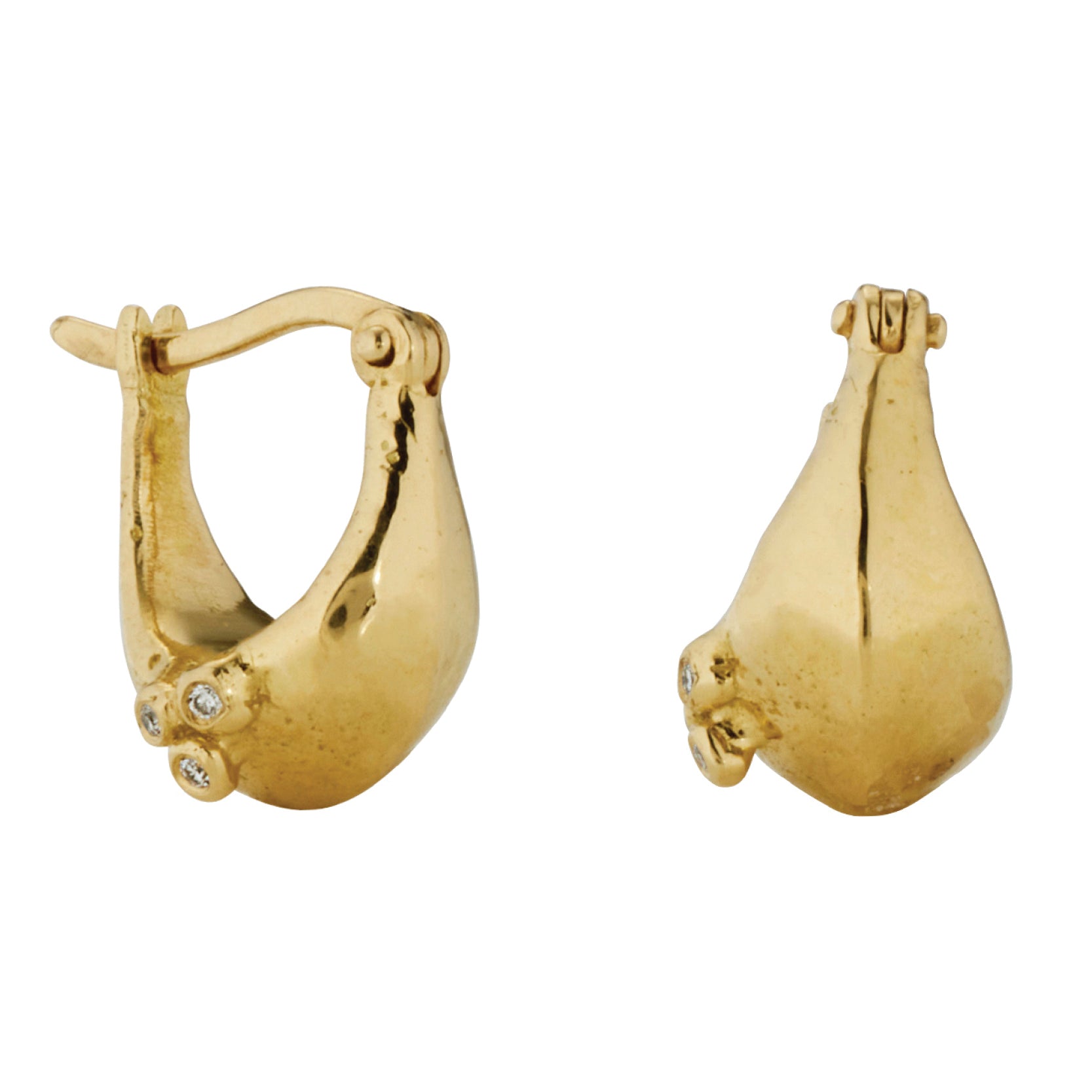 Hellespont Earrings with Diamond - Solid Gold