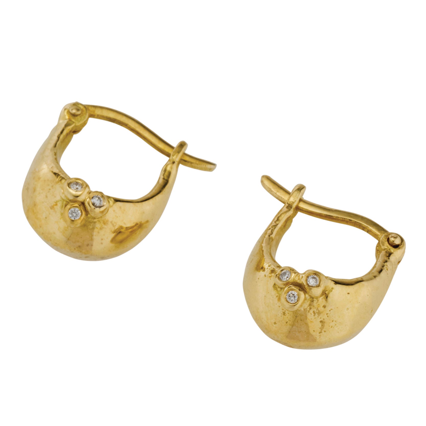 Hellespont Earrings with Diamond - Solid Gold
