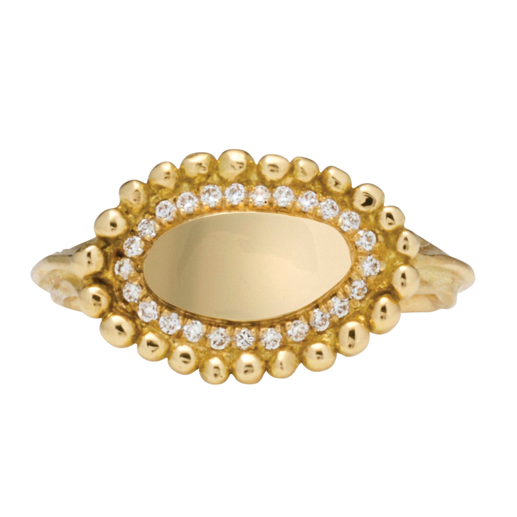 Atalante Ring with Diamond - Solid Gold