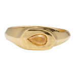 Vertumnus Ring with Yellow Diamond - Solid Gold