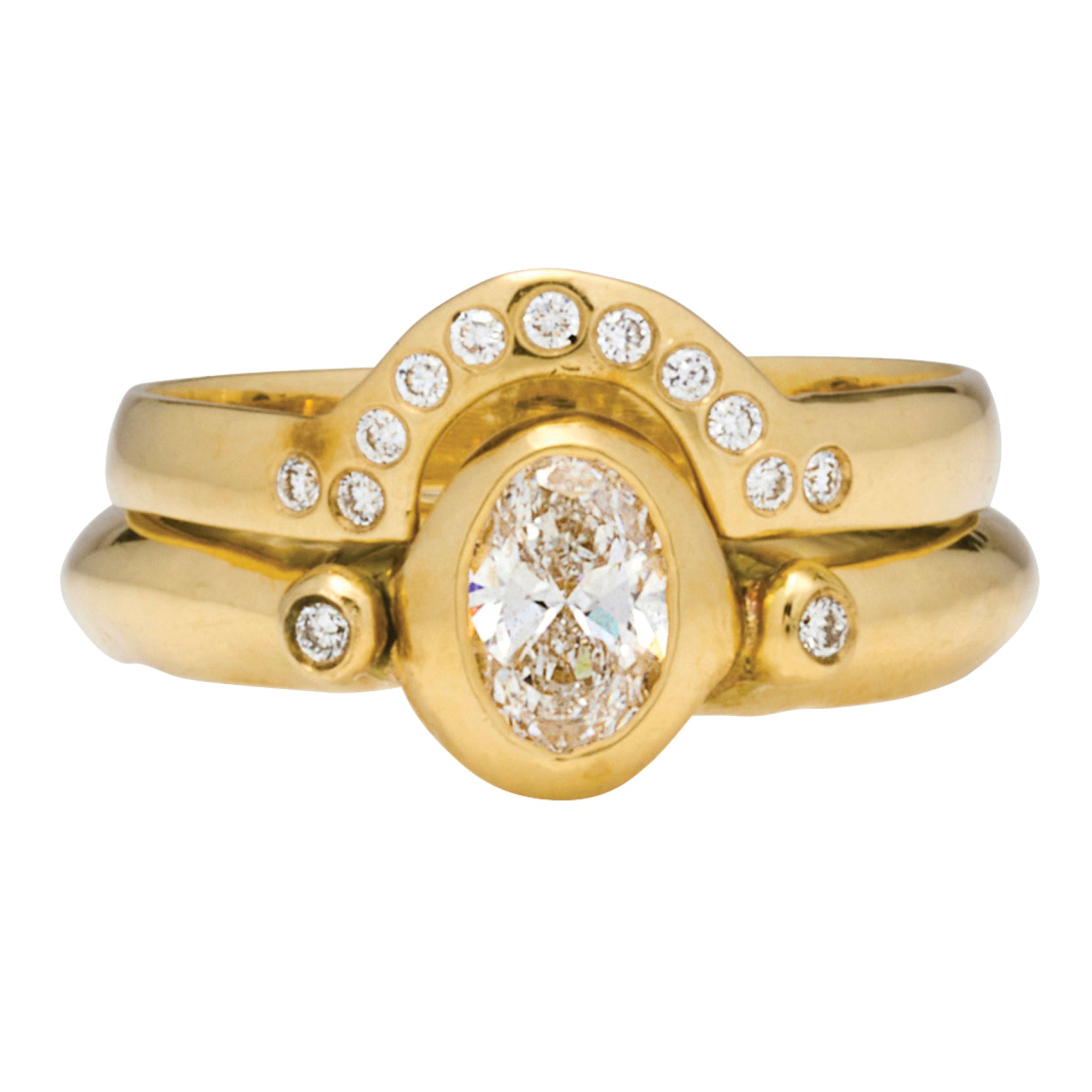 Pyrrha Ring with Diamond - Solid Gold