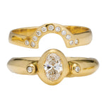 Pyrrha Ring with Diamond - Solid Gold