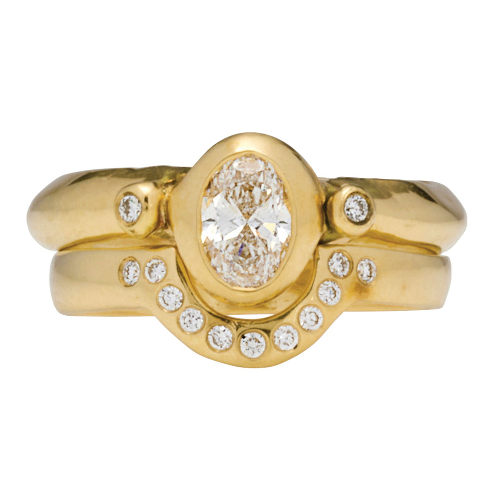 Pyrrha Ring with Diamond - Solid Gold