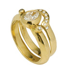 Pyrrha Ring with Diamond - Solid Gold