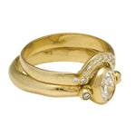 Pyrrha Ring with Diamond - Solid Gold