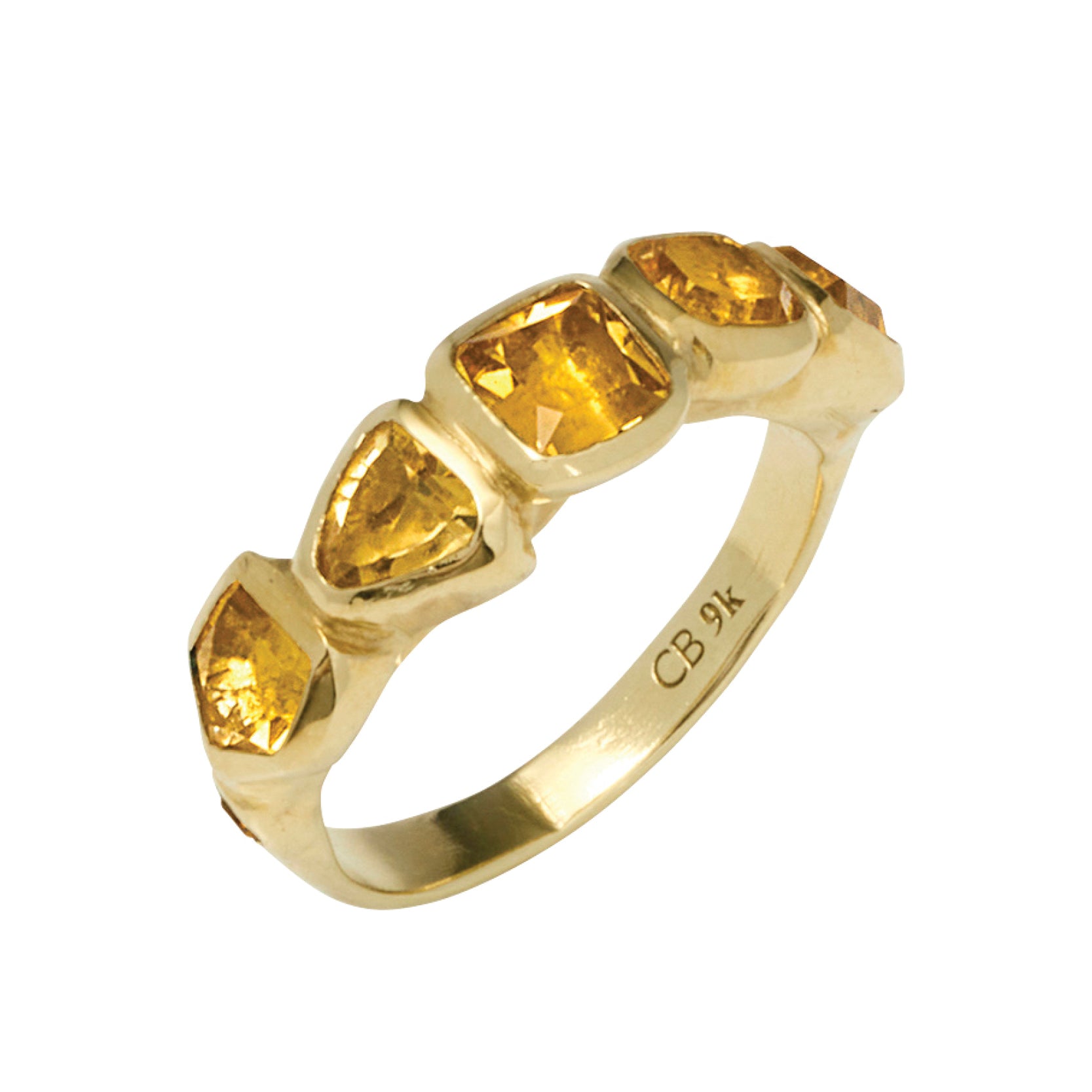 Perdix Ring with Yellow Sapphire - Solid Gold