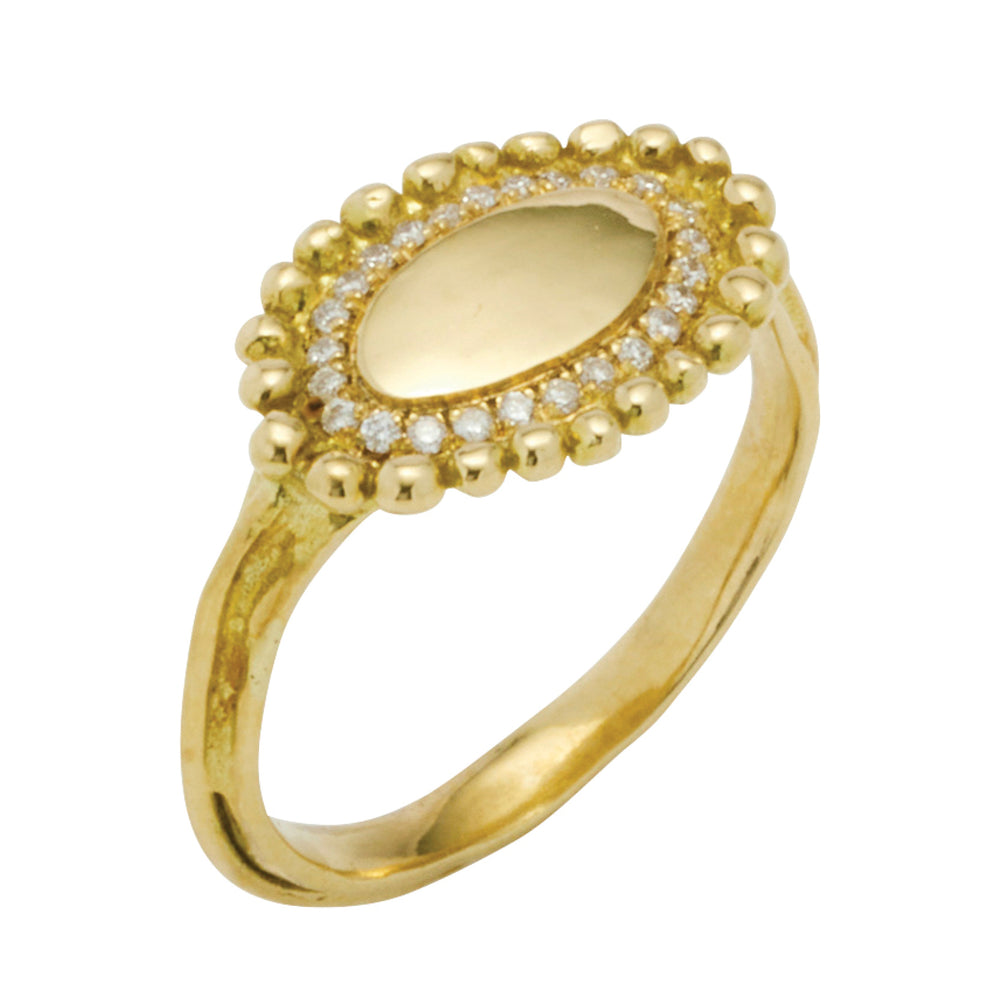 Atalante Ring with Diamond - Solid Gold