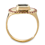 Theseus Ring with Green Sapphire - Solid Gold
