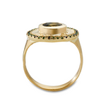 Theseus Ring with Parti Sapphire - Solid Gold