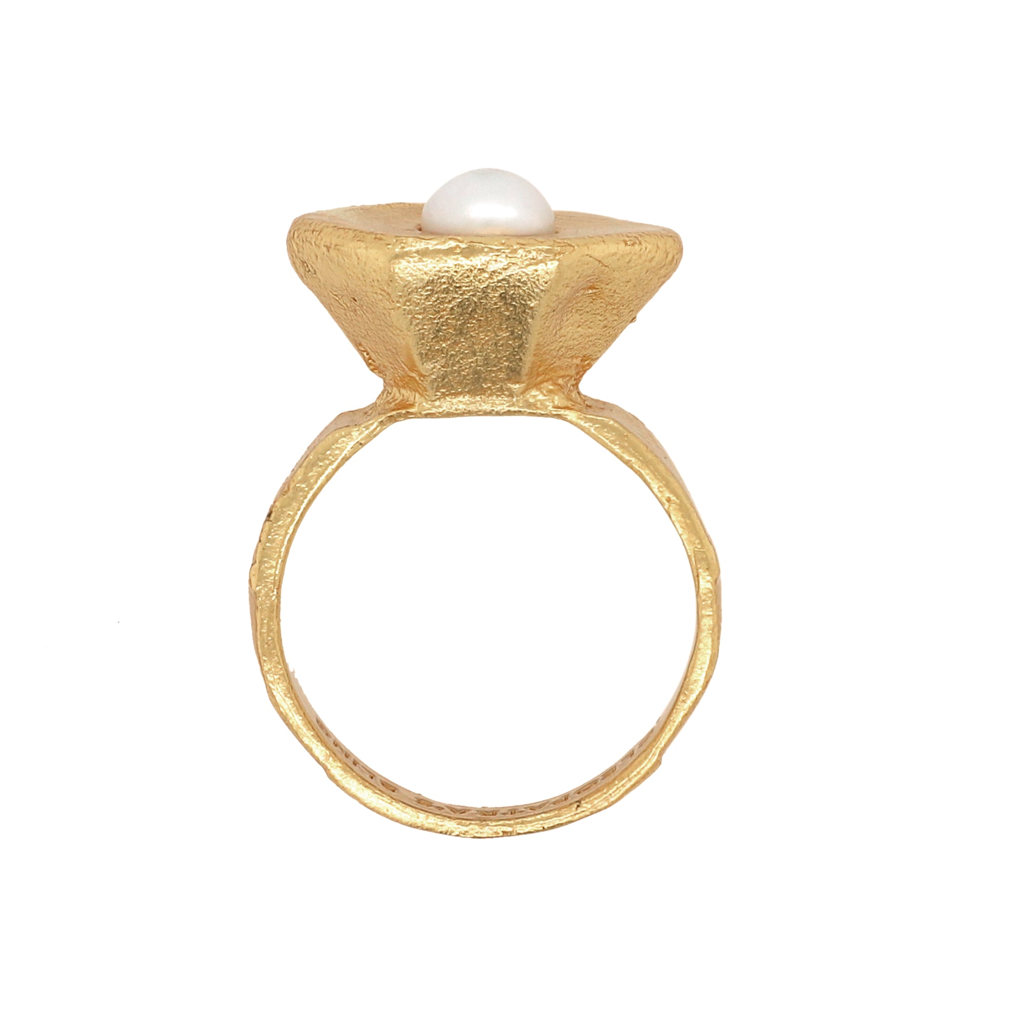 Kore Ring with Pearl - 18K Gold Plated