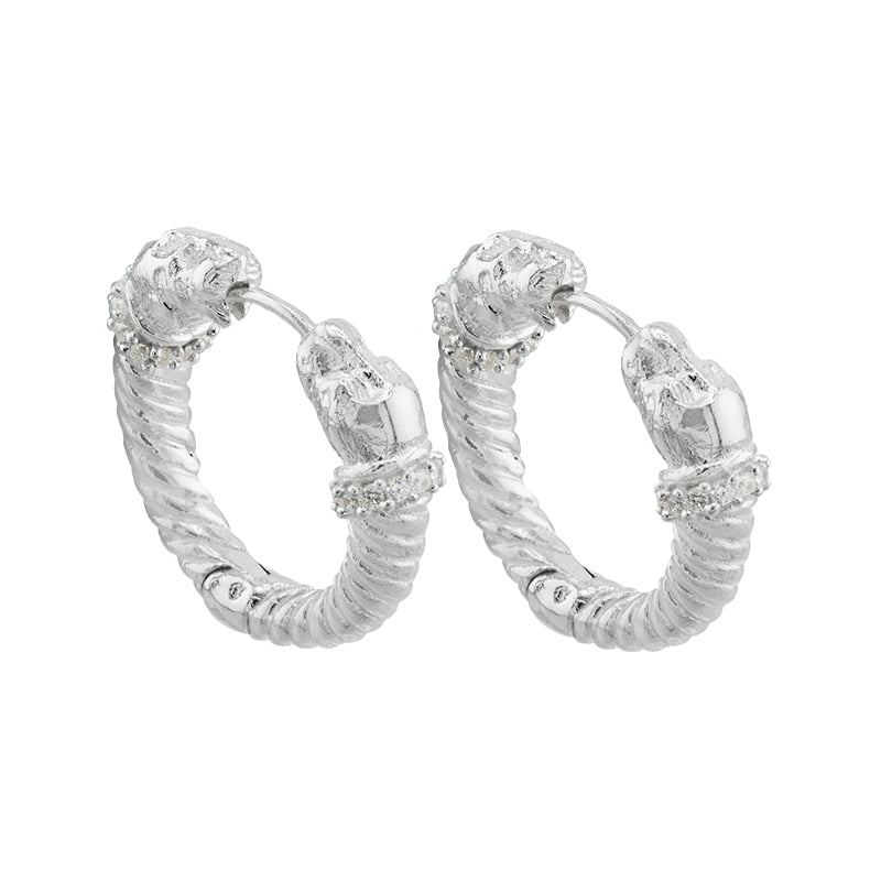 Borgia Hoop Earrings - Sterling Silver
