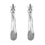 Adele Hoop Earrings - Sterling silver hoop earrings with an organic molten texture.