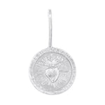 Sacre Coeur Flames Pendant - Sterling Silver