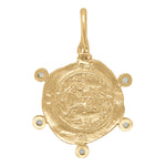 Banu Pendant with Aquamarine - 18K Gold Plated