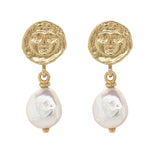 Pandaia Earrings with Pearl - 18K Gold Plated