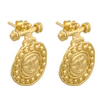 Gorgoneion Akritis Earrings - 18K Gold Plated