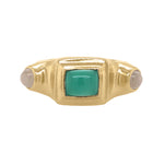 Chloe Ring with Agate - 18K Gold Plated