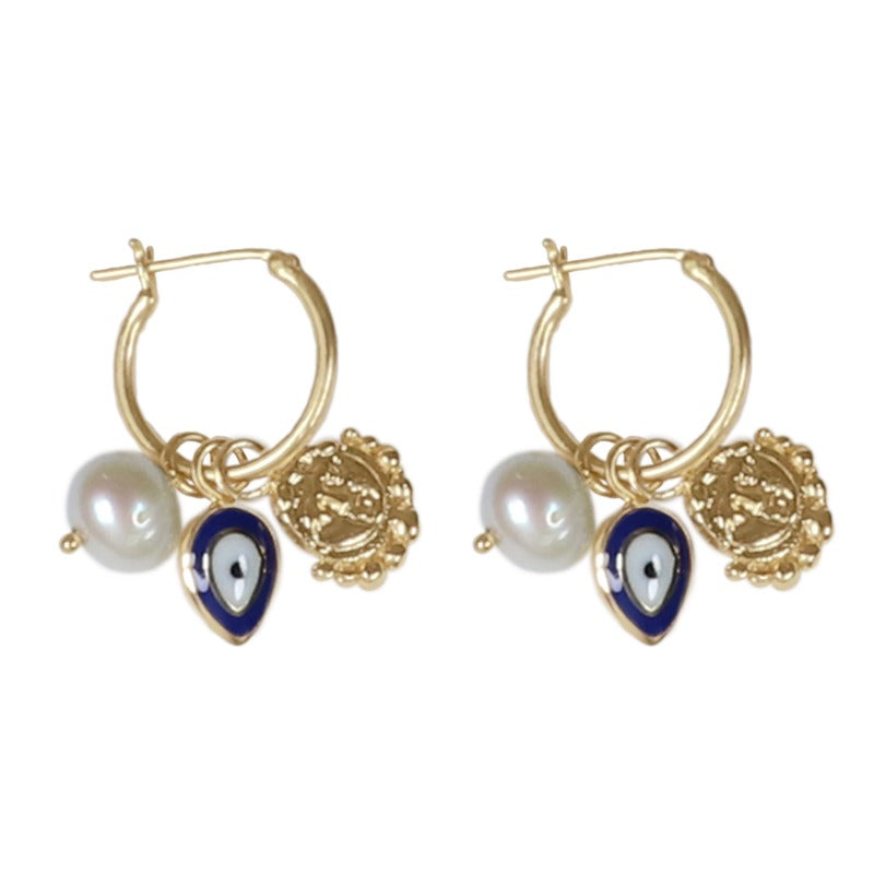 Nazar Hoops - 18K Gold Plated