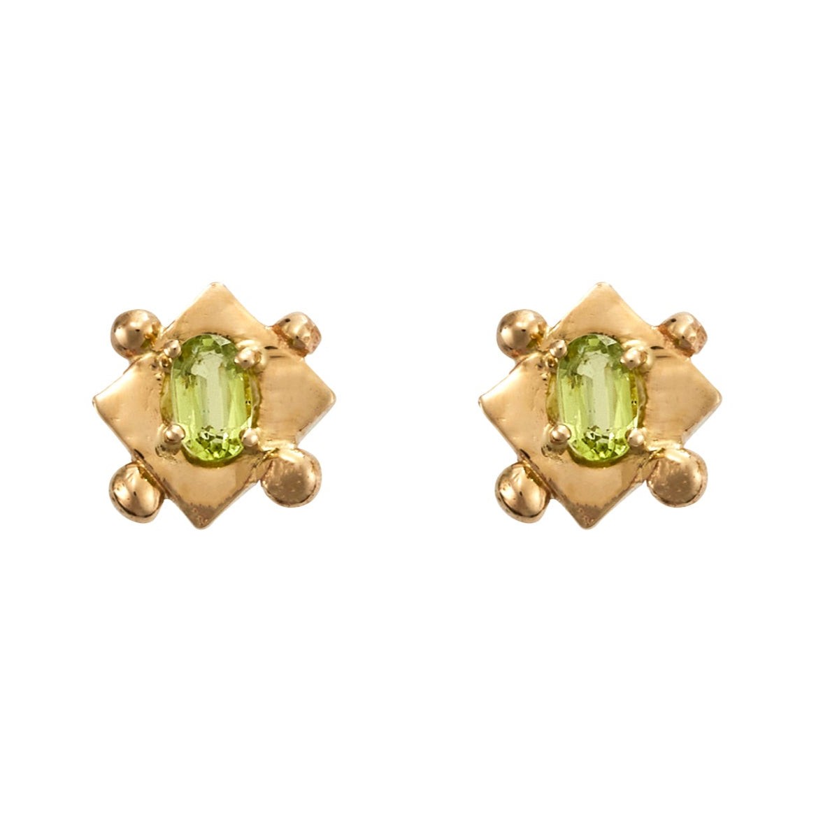 diamond shape gold earrings handmade jewellery